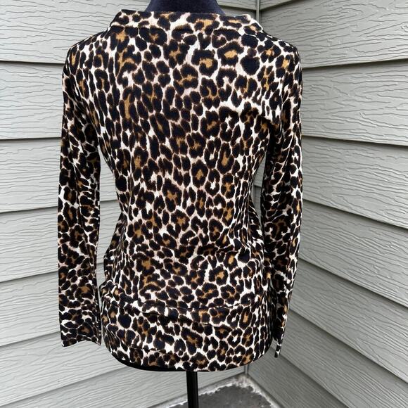J. Crew MERINO WOOL leopard print lightweight sweater, women's size XS - Picture 6 of 7